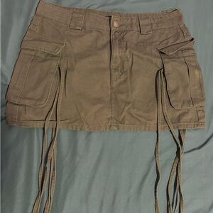 Fashion Nova Olive Mini Skirt cutesy